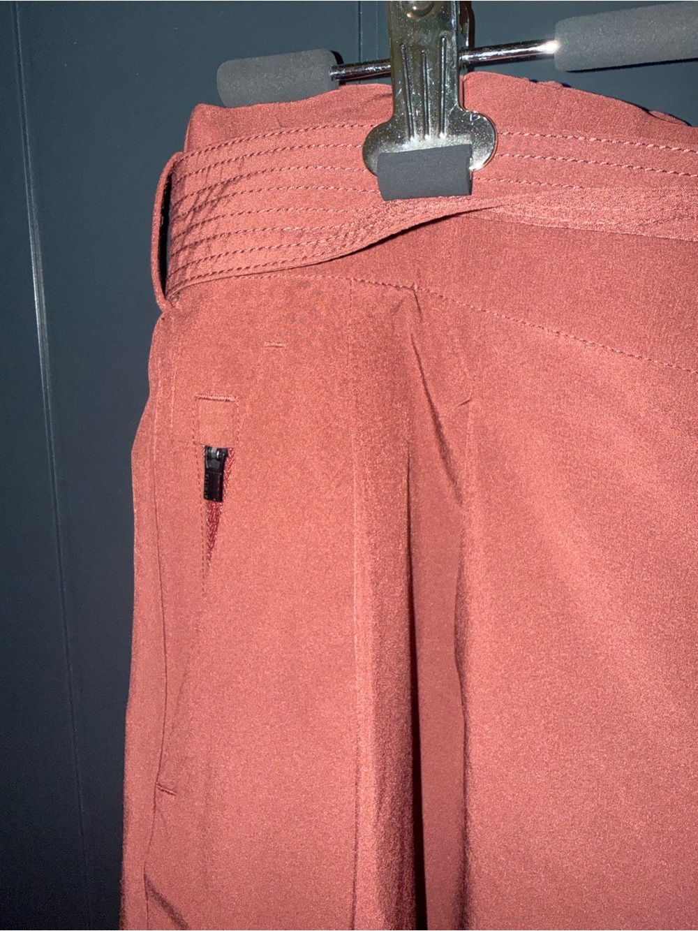 Athleta Cognac Brown Skyline II Paper Bag High Rise Shorts - Picture 3 of 7